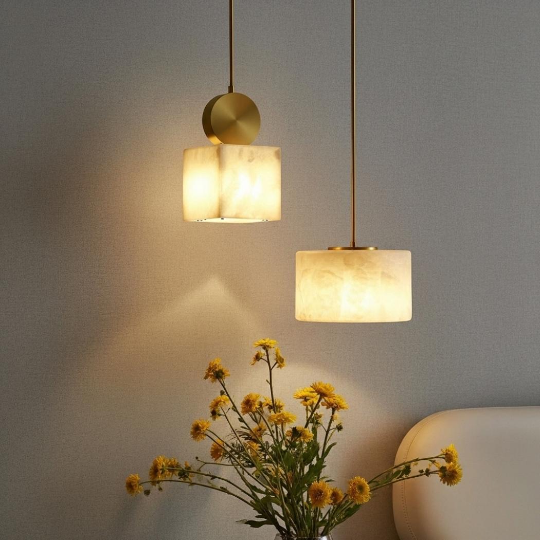 Simple Nordic Alabaster Pendant Light
