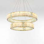 Simple marble crystal chandelier