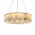 Natural Spanish marble copper chandelier