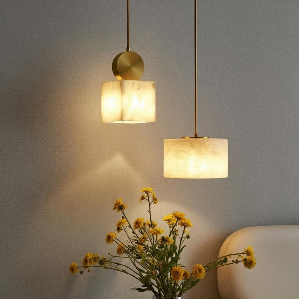 Simple Nordic Alabaster Pendant Light