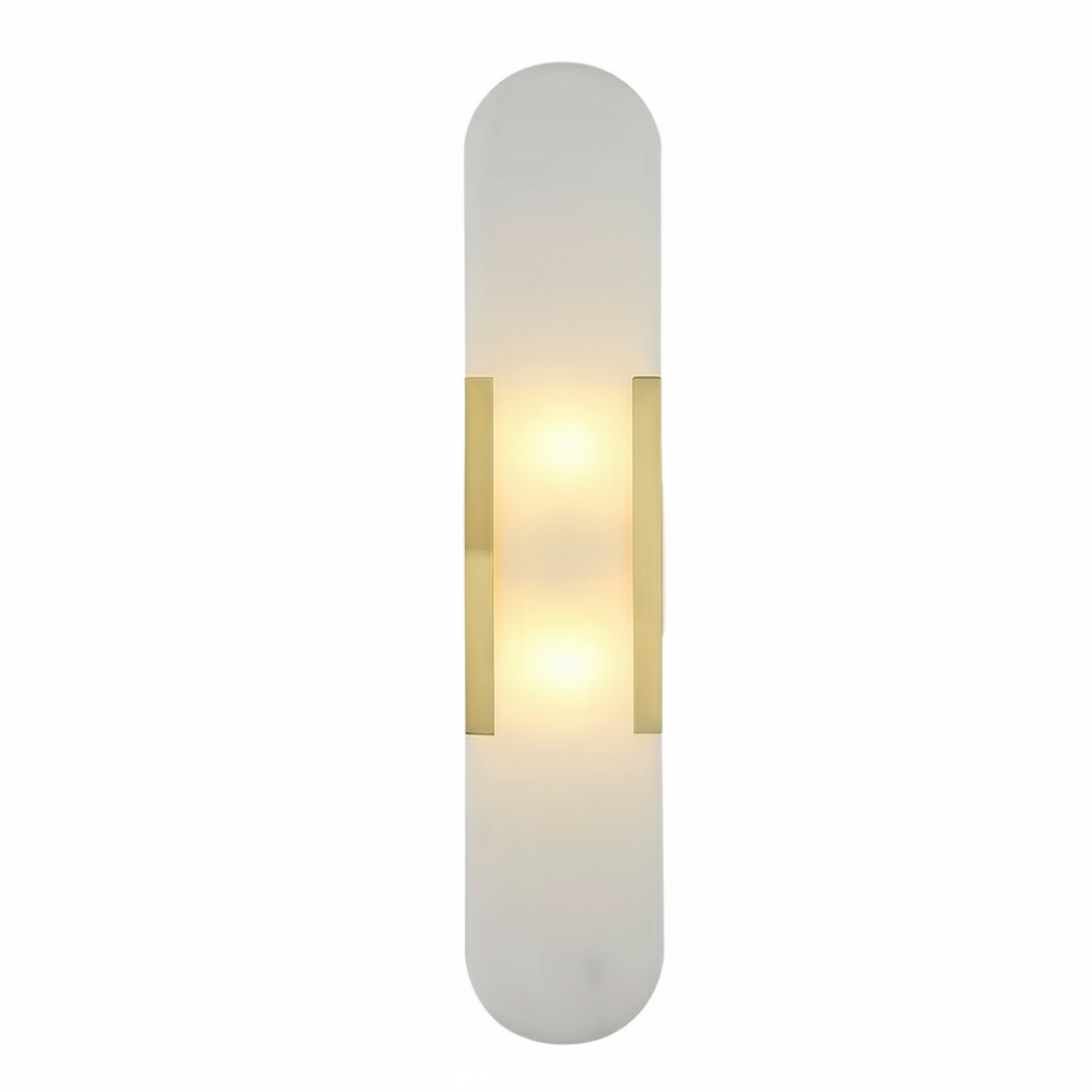 Long Copper Alabaster Wall Lamp